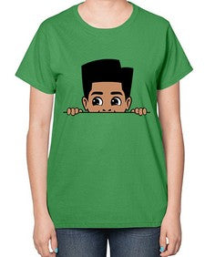 peekaboo boy 18# - black boys or men-  Ladies T-Shirt