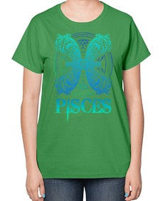 pisces Zodiac 381# - pisces-  Ladies T-Shirt