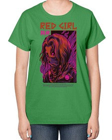 red girl feuaf 1012# - art pop art-  Ladies T-Shirt