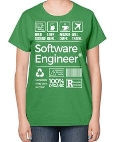 software engineer 1409# - engineer-  Ladies T-Shirt