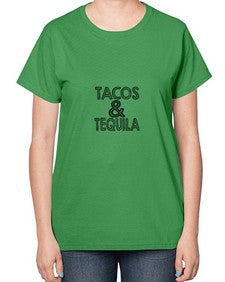 tacos tequila 1600# - tacos-  Ladies T-Shirt