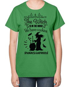 the witch is in the house sign 20# - witch-  Ladies T-Shirt
