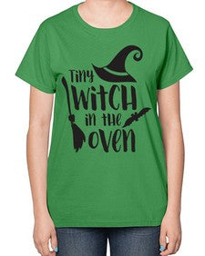 tiny witch in the oven 18# - witch-  Ladies T-Shirt