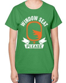 window seat please  51# - airplane-  Ladies T-Shirt