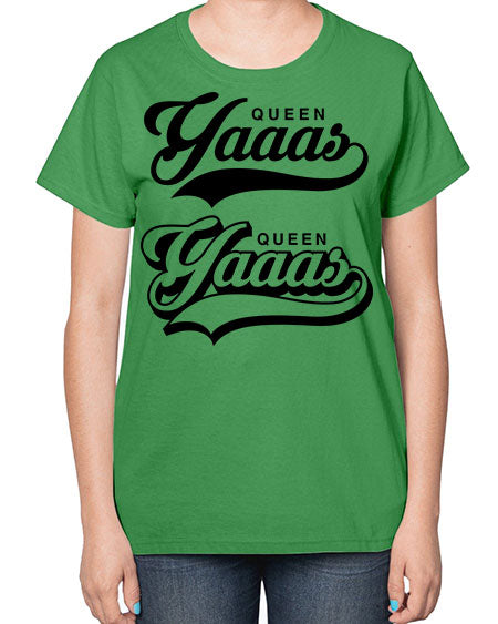 yaaas queen script 6# - black words and phrases-  Ladies T-Shirt