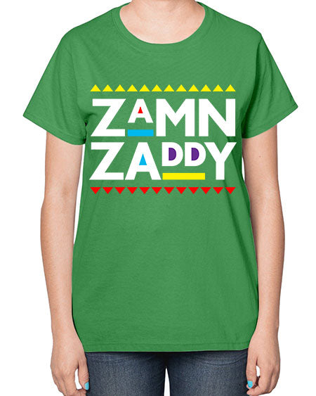 zamn zaddy 1# - black words and phrases-  Ladies T-Shirt