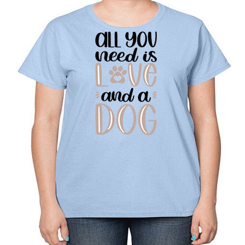 All You Need Is Love Style 36# - dogs-  Ladies T-Shirt