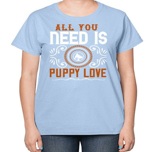 All you need is puppy love Style 155# - dogs-  Ladies T-Shirt