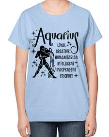 Aquarius 64# - aquarius-  Ladies T-Shirt