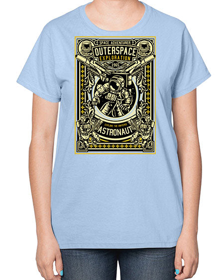 Astronaut Outerspace Exploration 36# - space-  Ladies T-Shirt