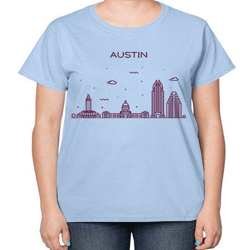 AustinTX 380# - cities-  Ladies T-Shirt