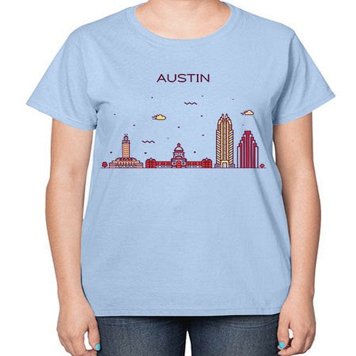 AustinTX 382# - cities-  Ladies T-Shirt