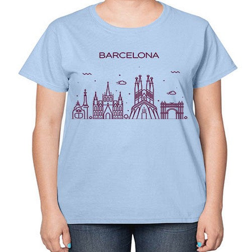 Barcelona 412# - cities-  Ladies T-Shirt