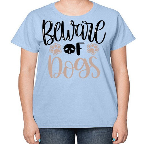 Beware Of Dogs Style 33# - dogs-  Ladies T-Shirt