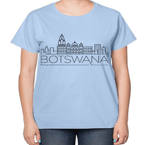 Botswana Minimal Skyline 483# - cities-  Ladies T-Shirt
