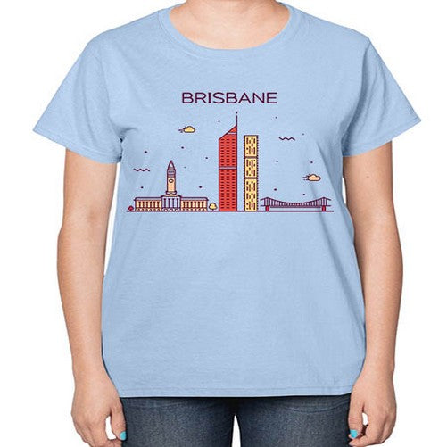 Brisbane 496# - cities-  Ladies T-Shirt