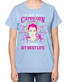 Capricorn chick 193# - capricorn-  Ladies T-Shirt