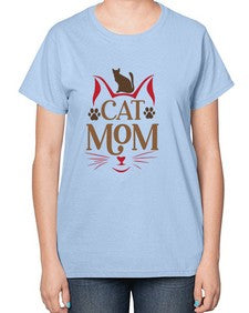 Cat Mom Style 6# - cats-  Ladies T-Shirt