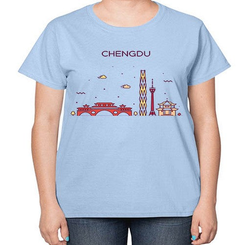 Chengdu 563# - cities-  Ladies T-Shirt