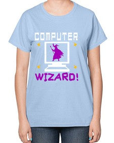 Computer wizard 52# - computer-  Ladies T-Shirt