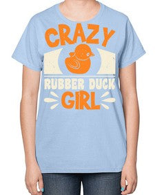 Crazy Rubber Duck Girl Style 4# - ducks-  Ladies T-Shirt