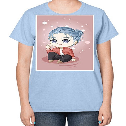 Cute little boy silver hair 78# - anime-  Ladies T-Shirt