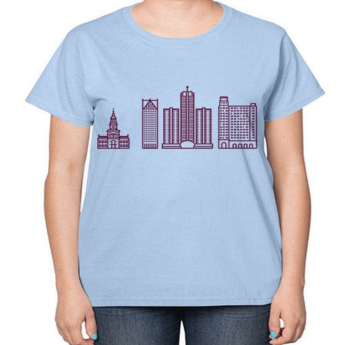 DetroitMI 664# - cities-  Ladies T-Shirt