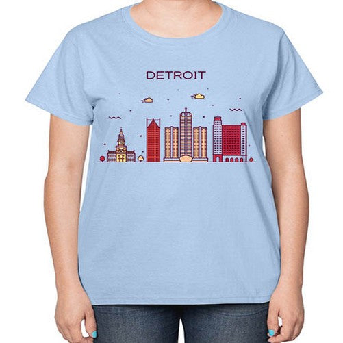 DetroitMI 665# - cities-  Ladies T-Shirt