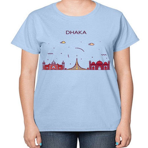 Dhaka 669# - cities-  Ladies T-Shirt