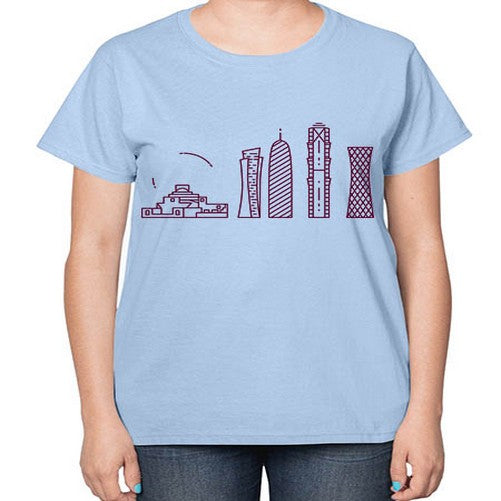 Doha 672# - cities-  Ladies T-Shirt