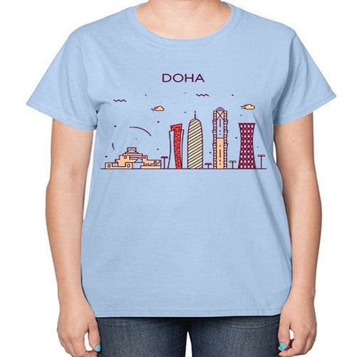 Doha 673# - cities-  Ladies T-Shirt