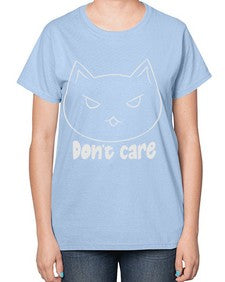Dont Care - cats-  Ladies T-Shirt