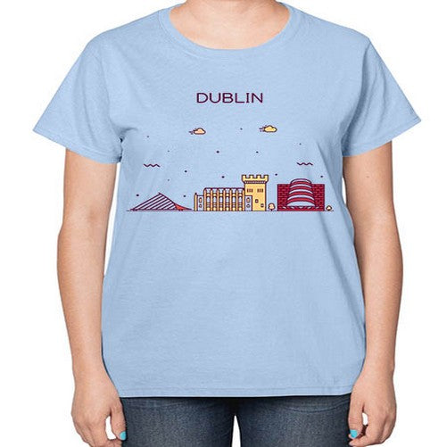 Dublin 694# - cities-  Ladies T-Shirt