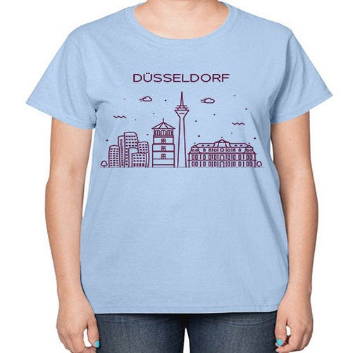 Dusseldorf 696# - cities-  Ladies T-Shirt