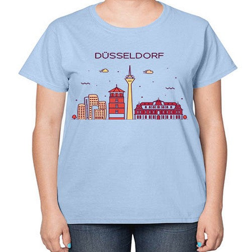 Dusseldorf 698# - cities-  Ladies T-Shirt
