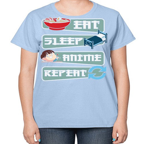Eat Sleep Anime Repeat Anime Manga 227# - anime-  Ladies T-Shirt