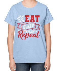 Eat Sleep Play repeat 8# - video games-  Ladies T-Shirt