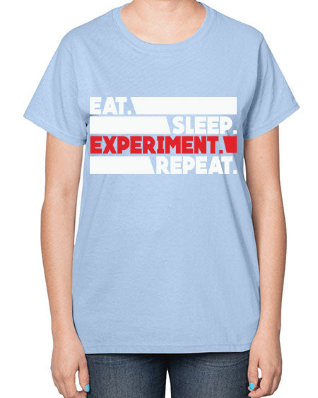EatSleepExperimentRepeatScientistSkinite Scientist Skinite 274# - general science-  Ladies T-Shirt