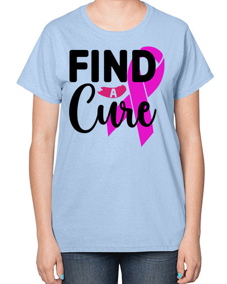 Find a Cure 26# - breast cancer-  Ladies T-Shirt
