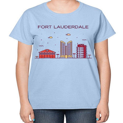 FortLauderdale 737# - cities-  Ladies T-Shirt