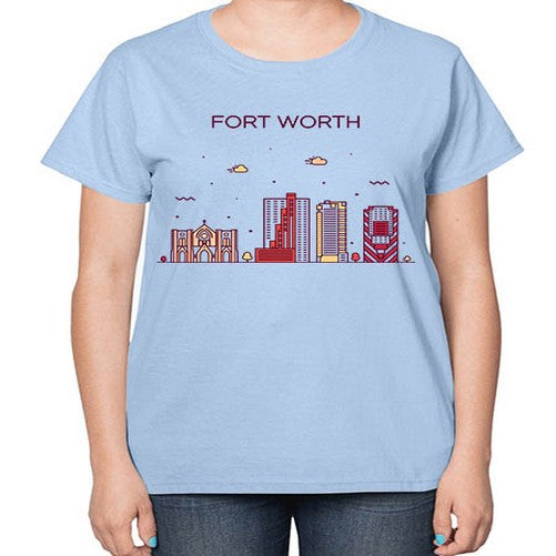 FortWorth 740# - cities-  Ladies T-Shirt