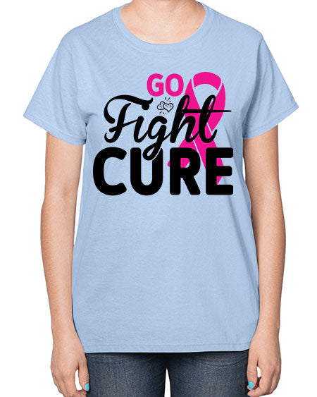 Go Fight Cure 23# - breast cancer-  Ladies T-Shirt