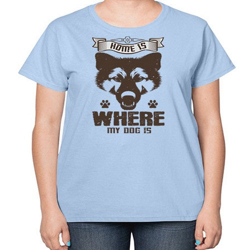 Home Is Where My Dog Is Style 202# - dogs-  Ladies T-Shirt