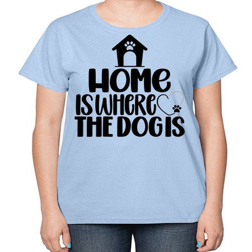 Home Is Where The Dogis Style 20# - dogs-  Ladies T-Shirt