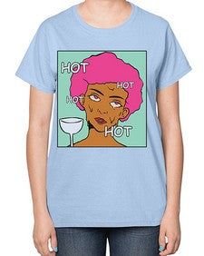 Hot 536# - art pop art-  Ladies T-Shirt