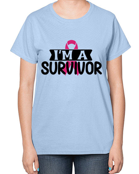 Im a Survivor 17# - breast cancer-  Ladies T-Shirt