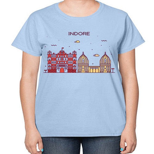 Indore 953# - cities-  Ladies T-Shirt