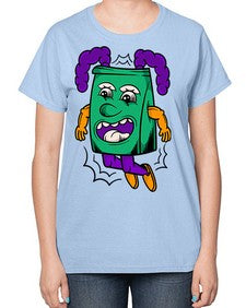 Jumping pouch 146# - cartoon general-  Ladies T-Shirt