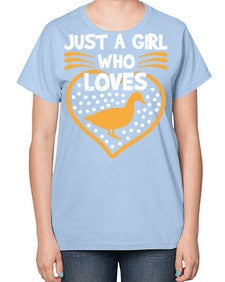 Just A Girl Who Loves Duck Style 34# - ducks-  Ladies T-Shirt
