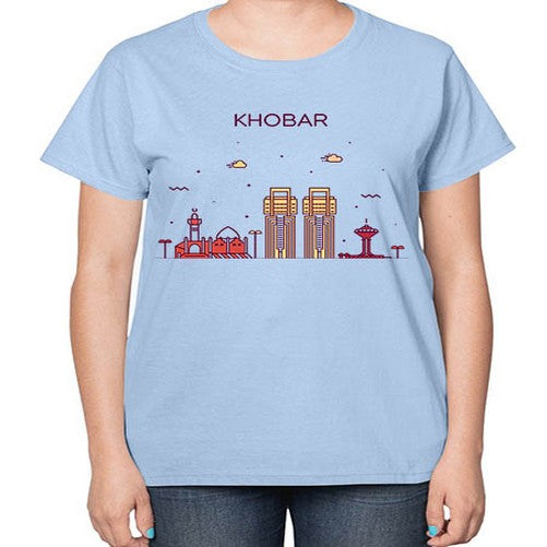 Khobar 1053# - cities-  Ladies T-Shirt